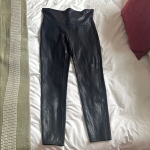 SPANX Faux Leather Black Leggings